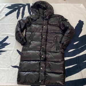 Moncler Glements Long Black Down Jacket
